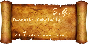 Dvorszki Gabriella névjegykártya