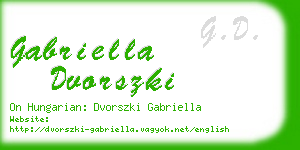 gabriella dvorszki business card